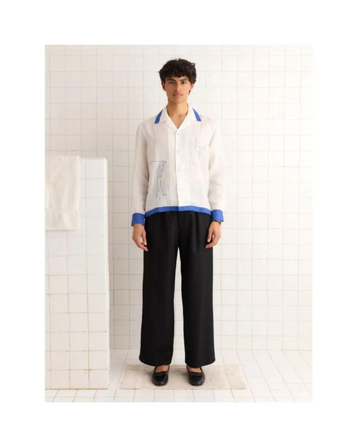 Bode White Casual Shirts for men