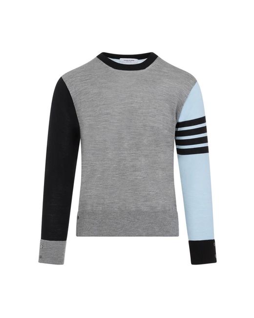 Thom Browne Gray Round-Neck Knitwear for men