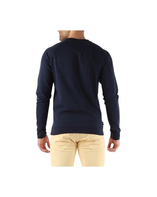 Aquascutum Baumwoll-crewneck active pocket sweatshirt in Blue für Herren