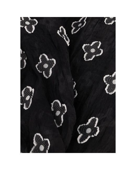 Minus Overhemden ,Zwart ,Polyester Zwarte Ronde Hals Blouse in het Black