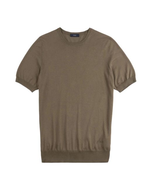 Fay Brown Round-Neck Knitwear for men