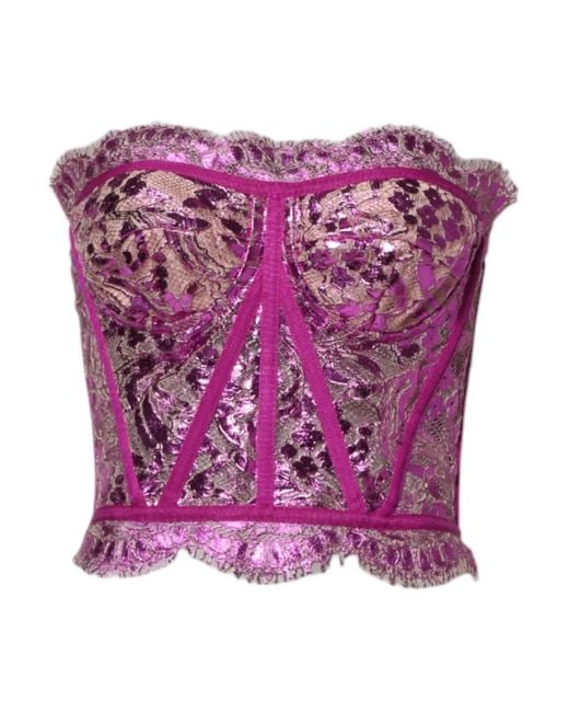 Dolce & Gabbana Purple Sleeveless Tops