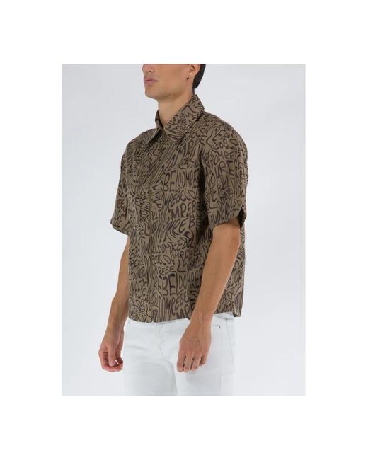DOMREBEL Brown Short Sleeve Shirts for men