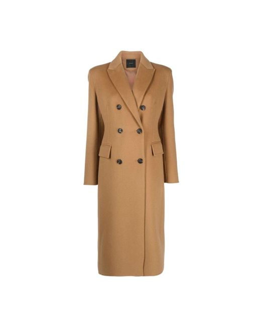 Pinko Natural Double-Breasted Coats