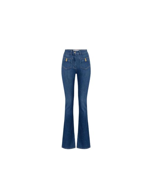 Boot-Cut Jeans di Elisabetta Franchi in Blue