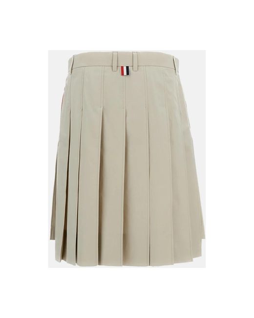 Thom Browne Trapeze Minirok in het Natural