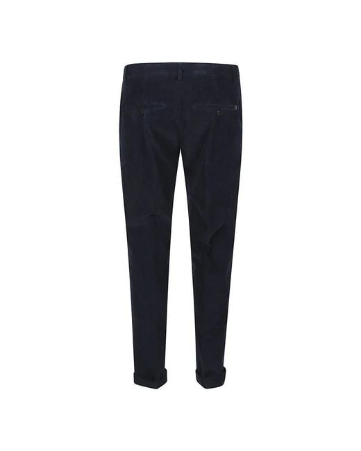 Dondup Blue Slim-Fit Trousers for men