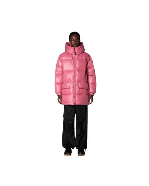 Save The Duck Jassen ,Roze ,Leer Kesha Coat in het Pink