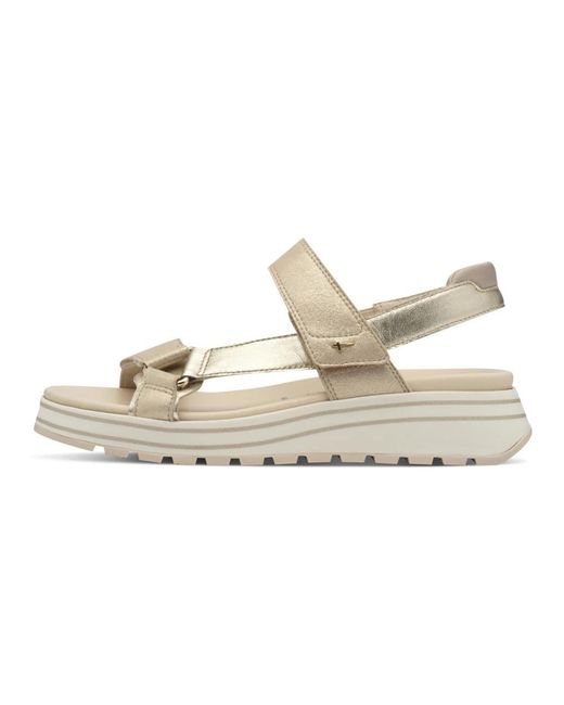 Tamaris Metallic Flat Sandals