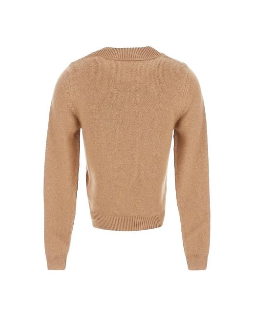 Palm Angels Natural Round-Neck Knitwear