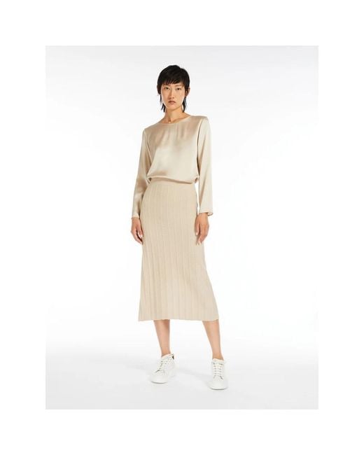 Max Mara White Long Sleeve T-Shirts