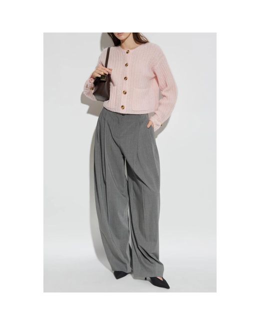 By Malene Birger Truien & Vesten ,Roze ,Wol Cardigan Cierrou Rib in het Pink