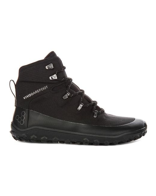 Vivobarefoot Black Lace-Up Boots