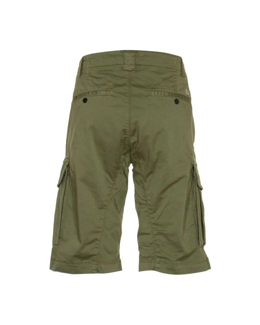C P Company Green Casual Shorts for men
