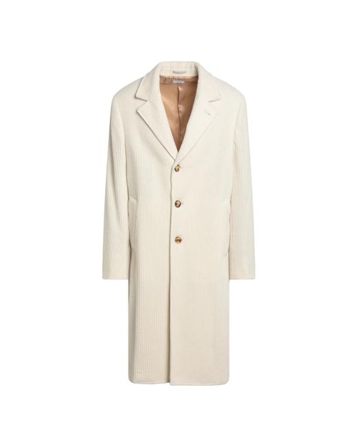 Brunello Cucinelli Single-Breasted Coats in het Natural voor heren