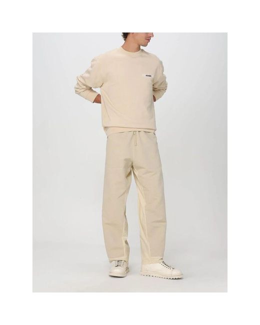 Jacquemus Schwarzer Baumwollpullover in Natural für Herren