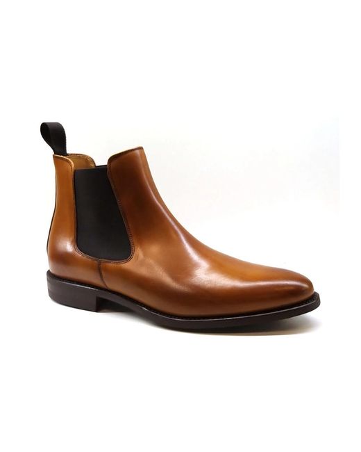BERWICK  1707 Brown Chelsea Boots for men