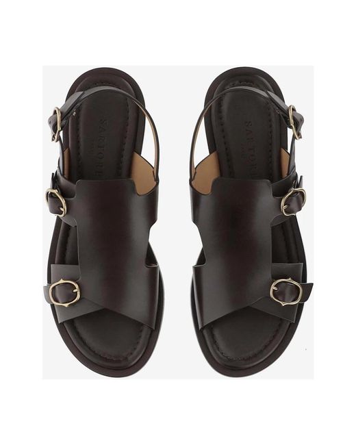 Sartore Brown Flat sandals