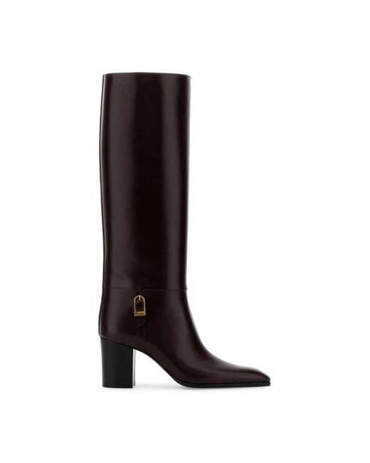 Saint Laurent Brown Heeled Boots
