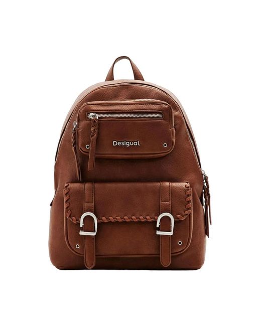 Desigual Brown Backpacks
