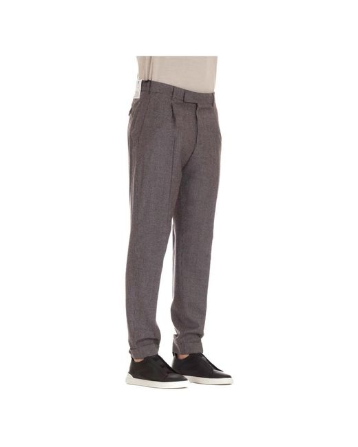 PT Torino Gray Suit Trousers for men