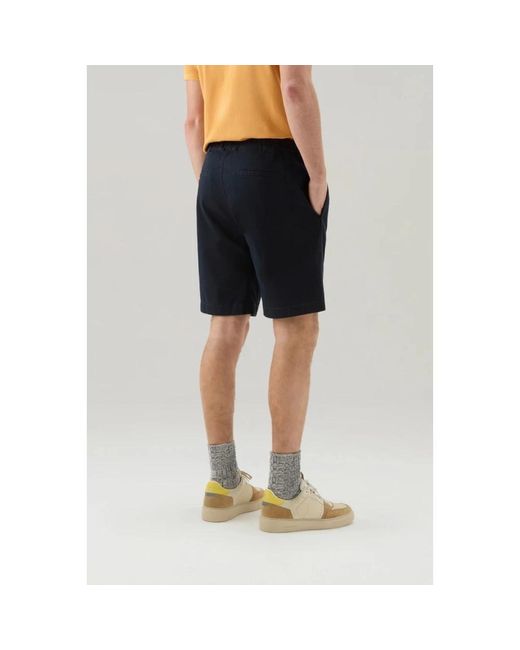 Woolrich Stretch-baumwoll-twill-shorts in Blue für Herren