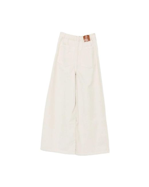 Alysi White Wide Trousers