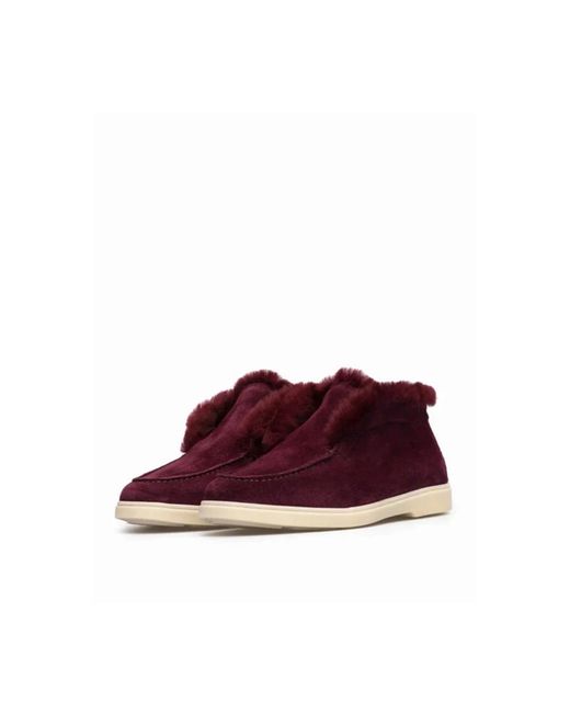 Santoni Red Ankle Boots