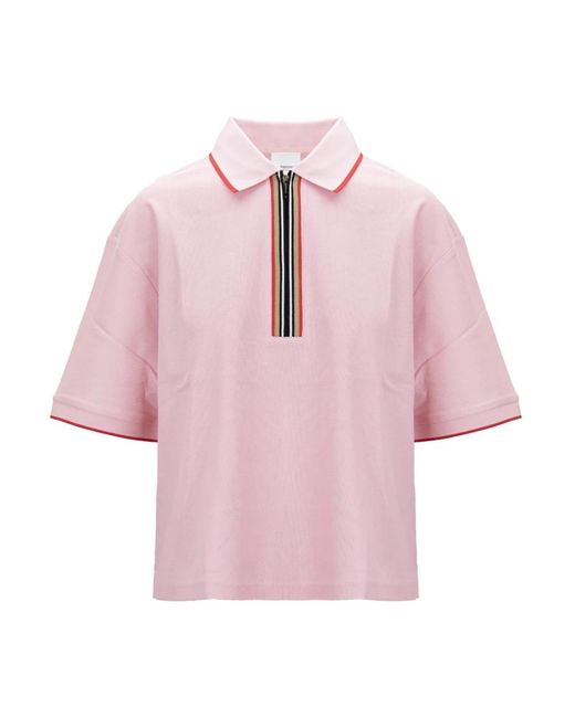Polo Shirts Burberry en coloris Pink
