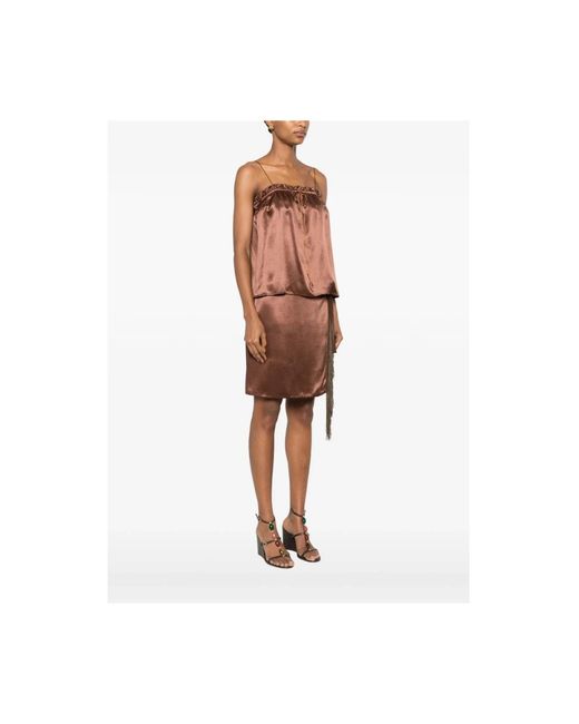 THE NINA STUDIO Brown Sleeveless Tops