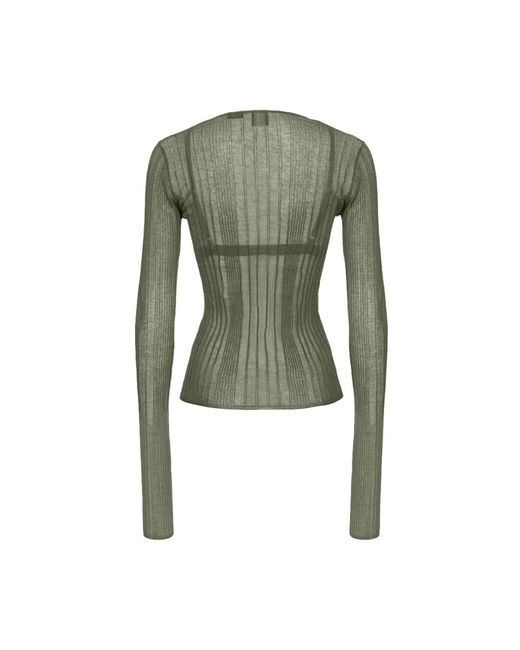 Pinko Green Long Sleeve T-Shirts