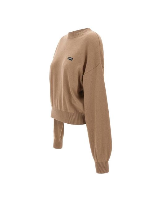 ROTATE BIRGER CHRISTENSEN Round-Neck Knitwear in het Natural