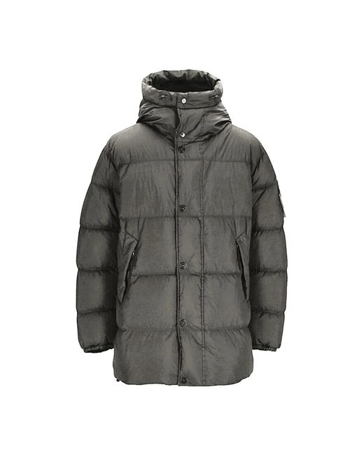 Stone Island Gray Winter Jackets for men