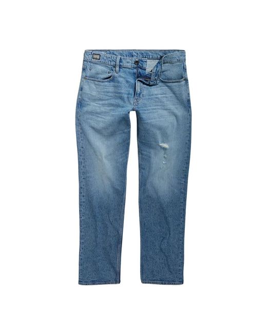 G-Star RAW Straight jeans mit button-fly-verschluss in Blue für Herren