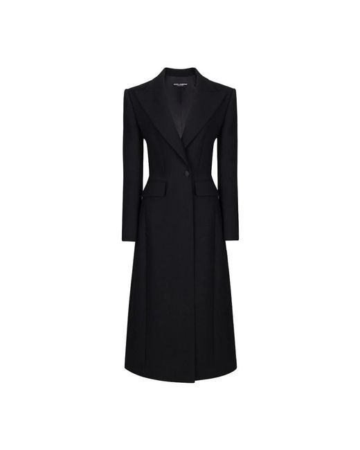 Dolce & Gabbana Black Single-Breasted Coats