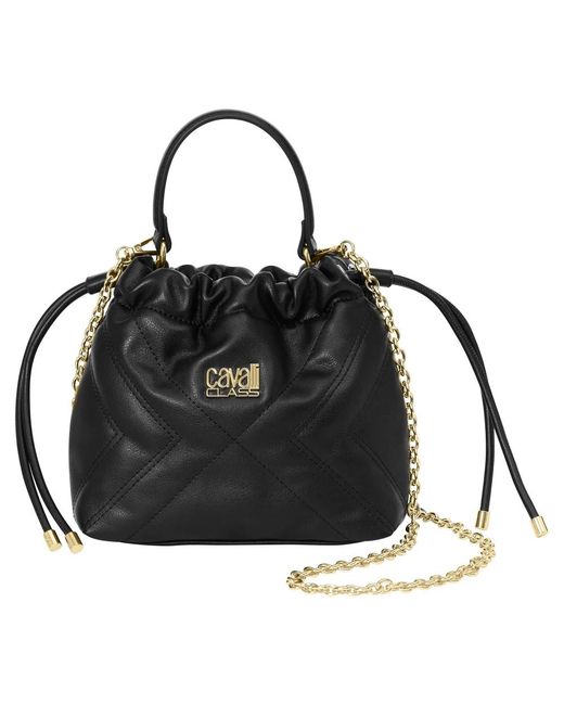 Roberto Cavalli Black Bucket Bags