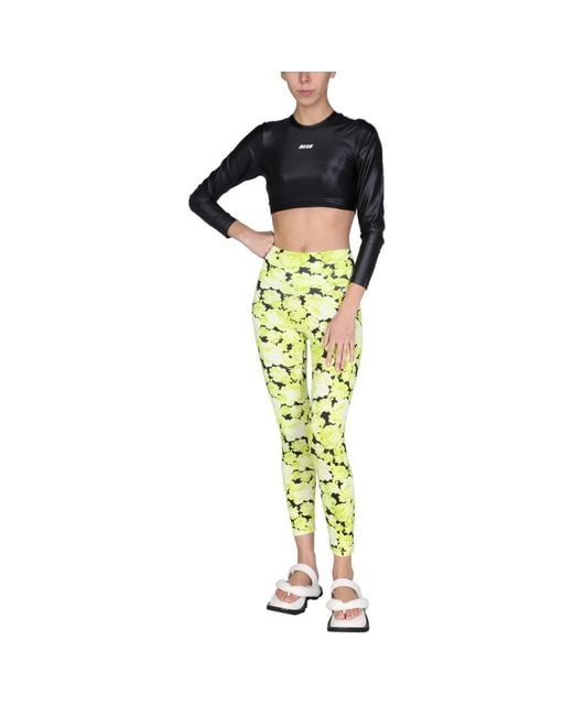 Training Leggings MSGM en coloris Yellow
