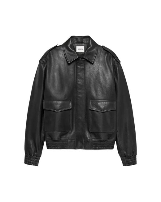 Arma Black Bomber Jackets