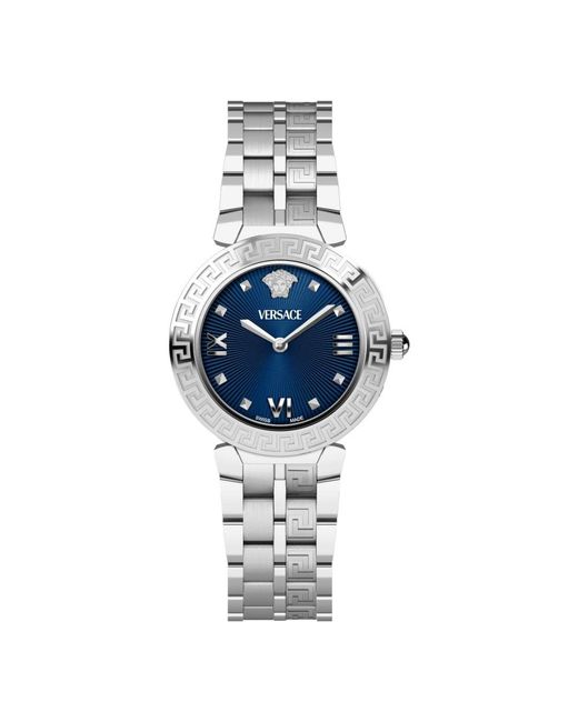 Versace Accessoires ,Blauw ,Daphnis Rest 32Mm Horloge in het Blue