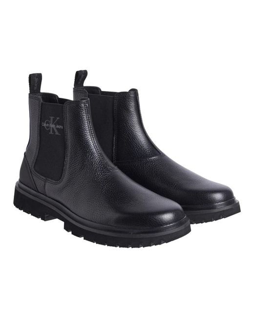 Calvin Klein Black Chelsea Boots for men