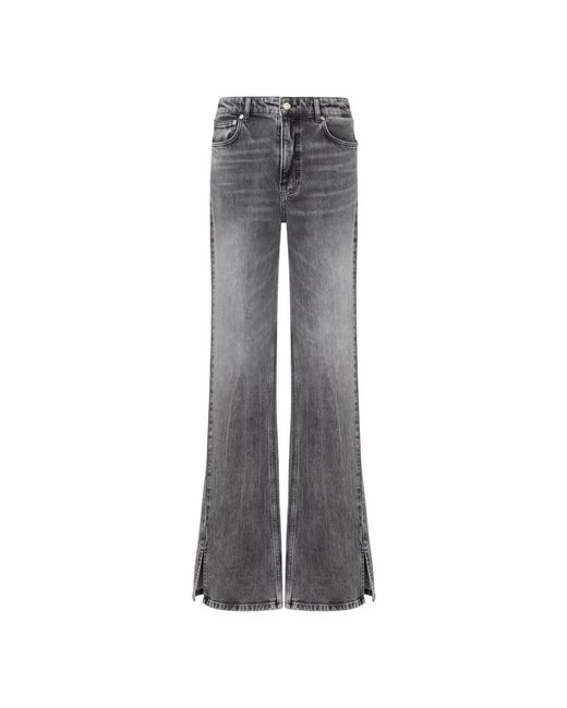 Moschino Jeans ,Grijs ,Denim Grijze Denim Flare Jeans in het Gray
