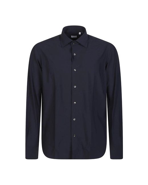 Orian Long Sleeve Slim Shirt in het Blue voor heren