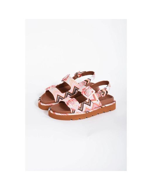 Missoni Pink Flat Sandals