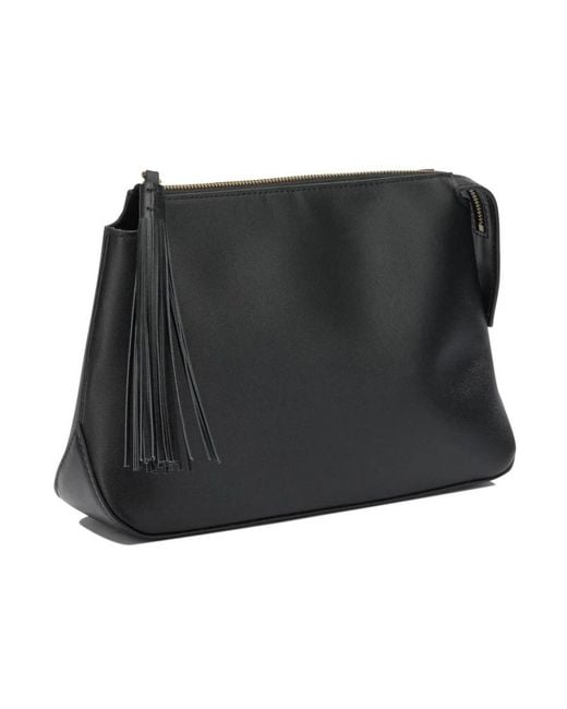 Pinko Black Love Birds Clutch