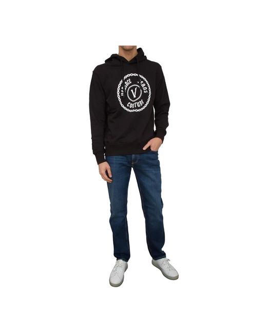 Versace Jeans Couture Black Hoodies for men