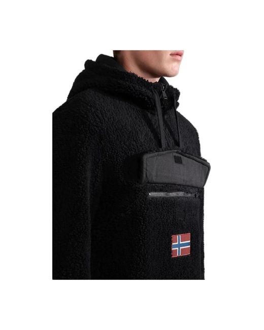 Napapijri Black Hoodies for men