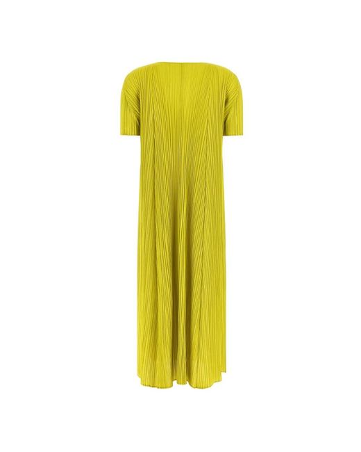 Issey Miyake Yellow Midi Dresses