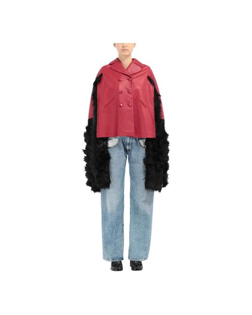 Maison Margiela Pink Faux Fur & Shearling Jackets