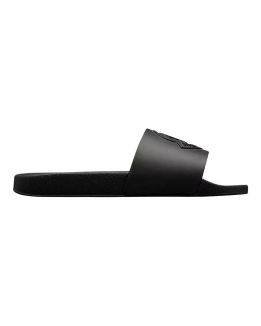 Moncler Black Sliders for men