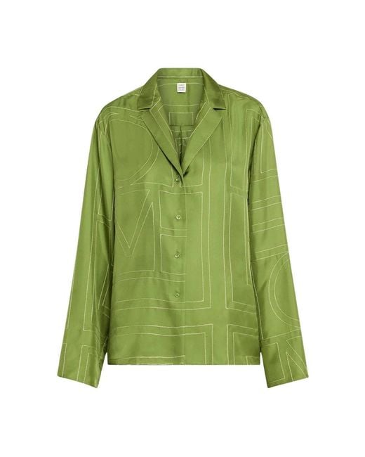 Blusa de seda Totême  de color Green